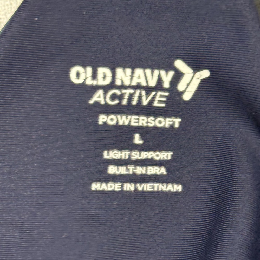 Old Navy Active Powersoft Sports Bra Crop Tank L Floral - Picture 3 of 9